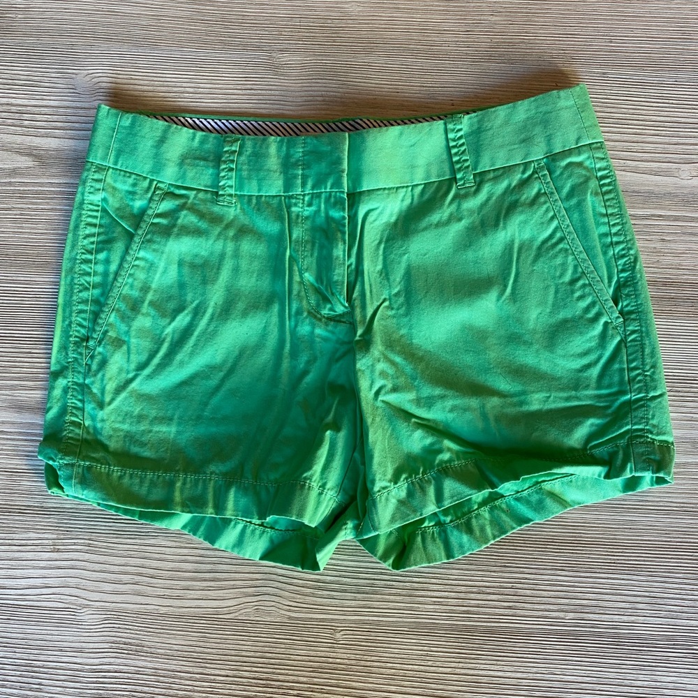 J.Crew Chino Factory Shorts Size 0 Green